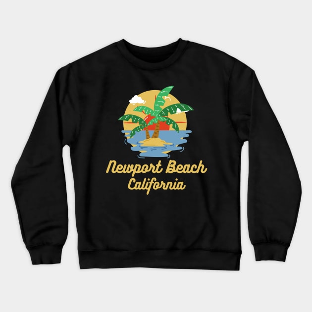 Newport Beach California Sunset souvenirs Crewneck Sweatshirt by bougieFire